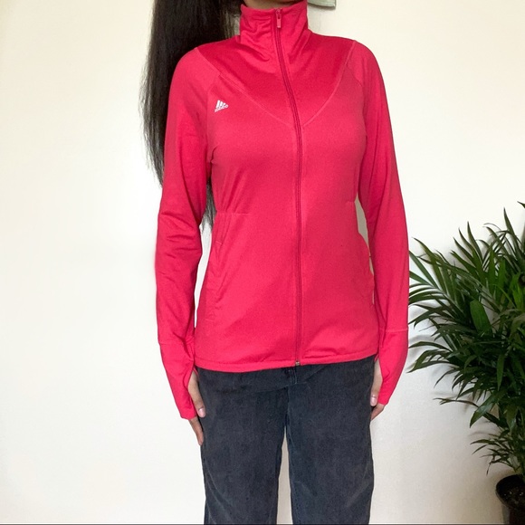 Adidas Hot Pink Zip Up Jacket - Picture 1 of 6